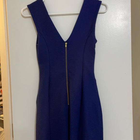 Express Dark Blue Fitted Dress - Picture 3 of 4